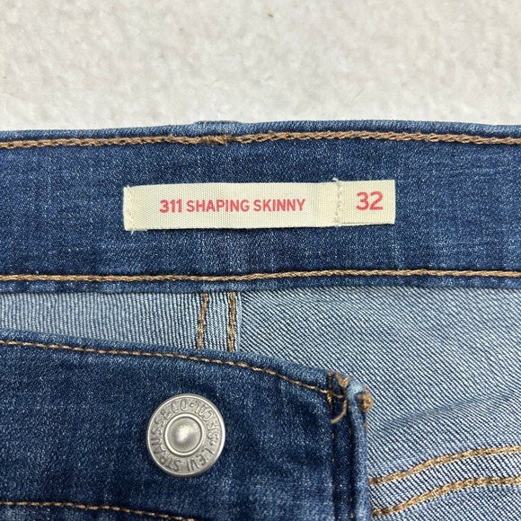 Levi's 311 Womens Jeans 32 Blue Denim Shaping Skinny Mid Rise Stretch Medium - Picture 4 of 14